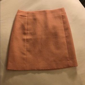 Pink & white polkadot skirt LOFT